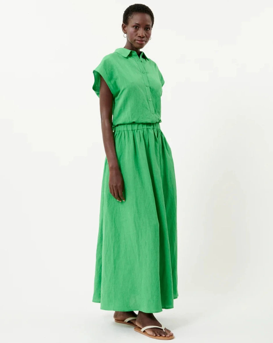 Emerald green maxi skirt best sale