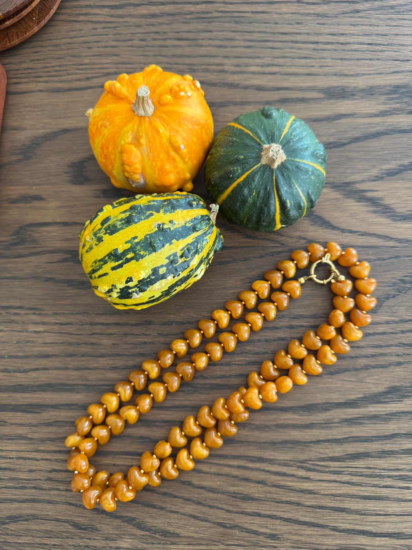 HEART NECKLACE AMBER