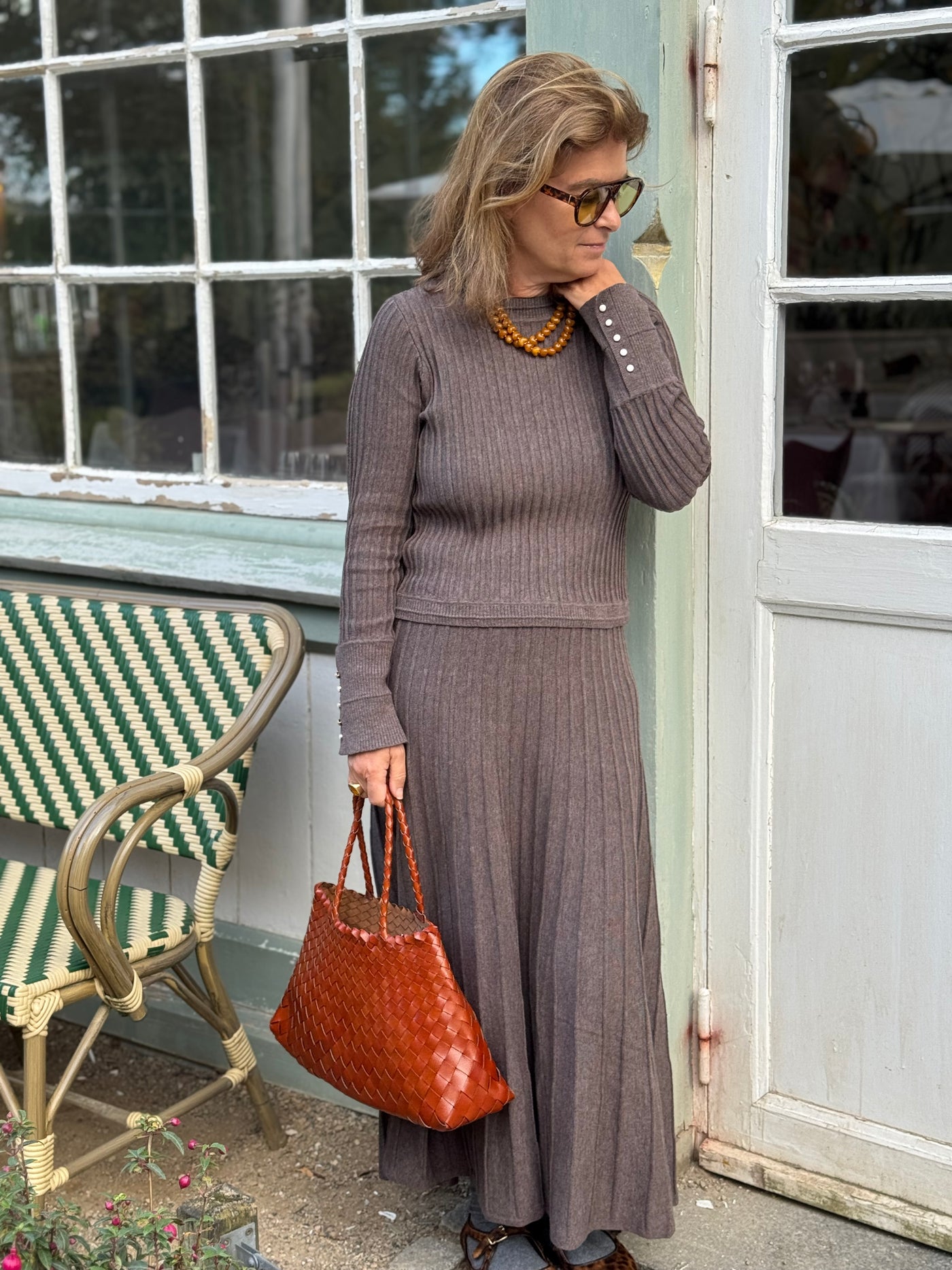 EDITH MAXI SKIRT CHOCOLATE BROWN