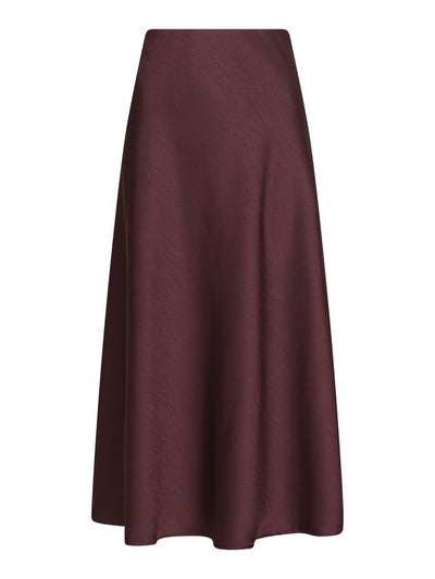 BOVARY SATIN MIDI SKIRT BORDEAUX