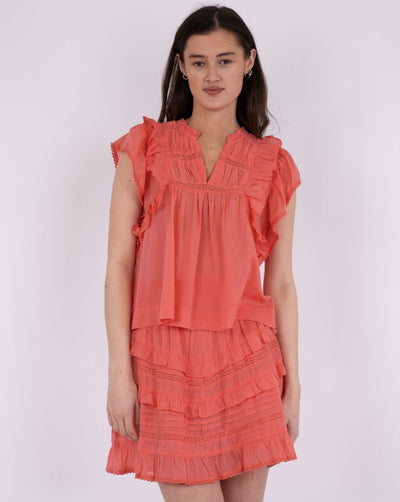 JAYLA VOILE TOP CORAL