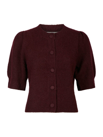 TRUDY KNIT CARDIGAN WINE