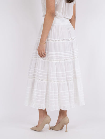 FELICIA VOILE SKIRT WHITE