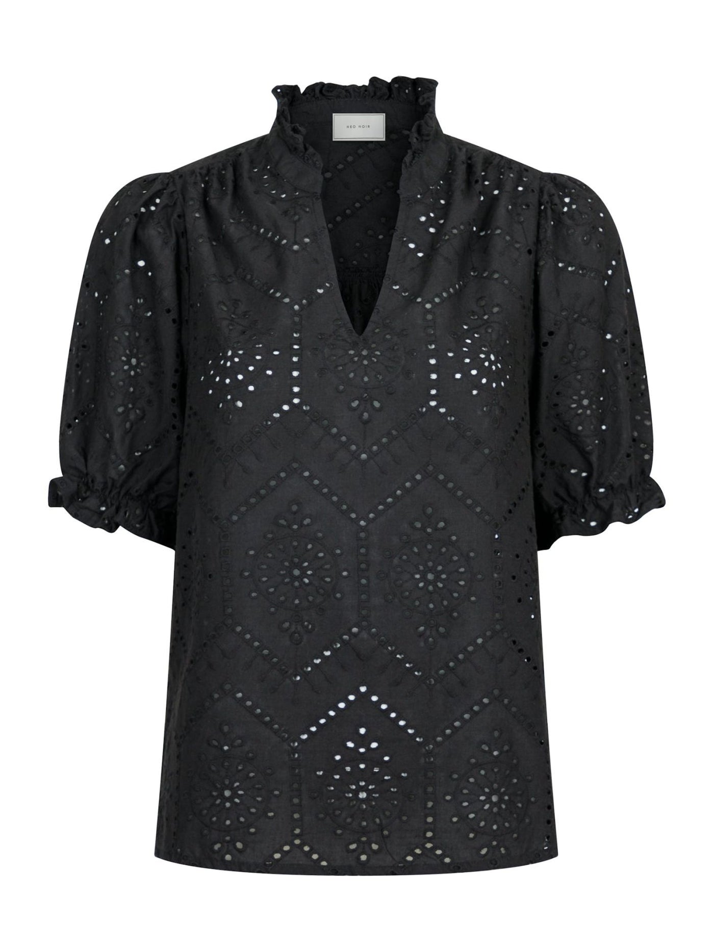 ODESA EMBROIDERY BLOUSE BLACK