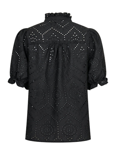 ODESA EMBROIDERY BLOUSE BLACK