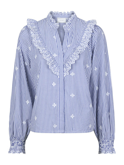 DEGAS STRIPE BLOUSE BLUE