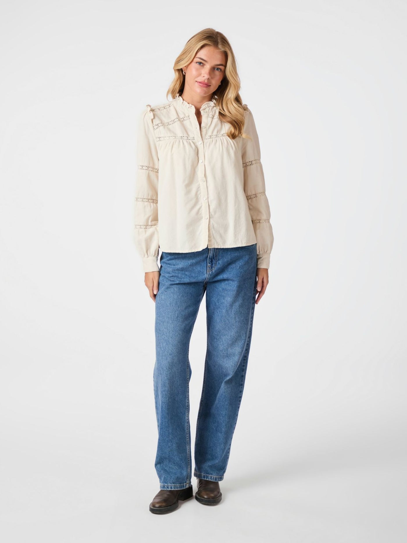 ISALA CORDUROY SHIRT IVORY