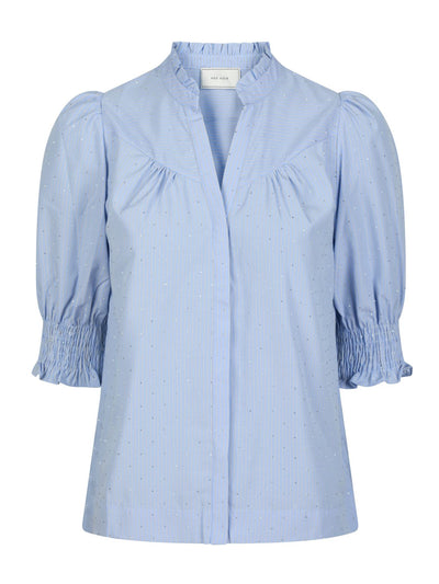 DIANA STRIPE STONE BLOUSE LIGHT BLUE