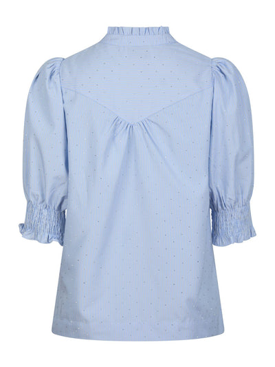 DIANA STRIPE STONE BLOUSE LIGHT BLUE