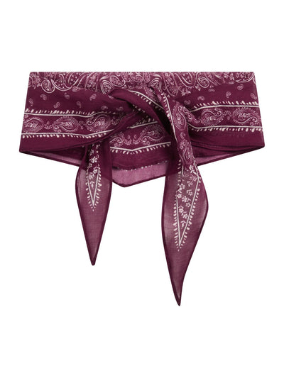 KINESSA PAISLEY SCARF BORDEAUX