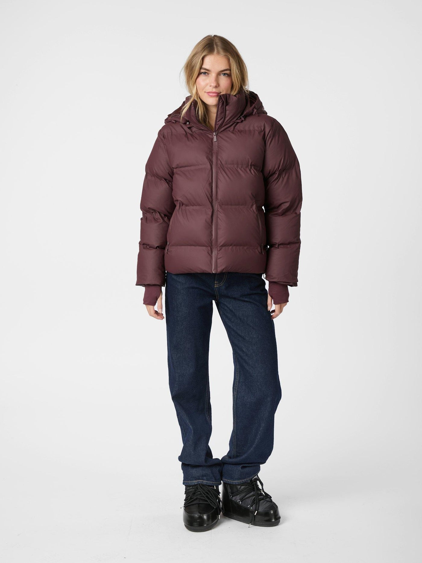 FOX PUFFER JACKET BORDEAUX