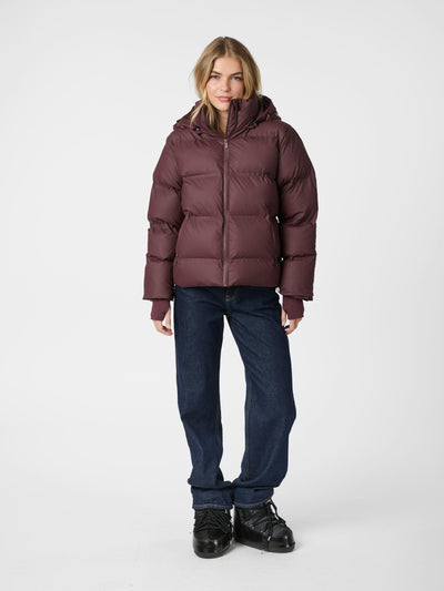 FOX PUFFER JACKET BORDEAUX