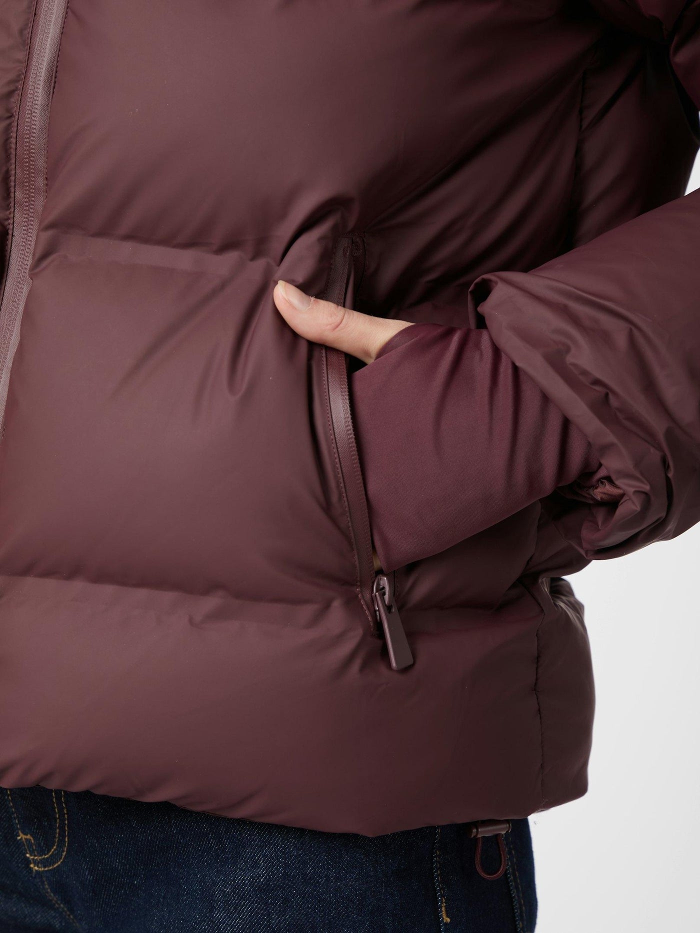 FOX PUFFER JACKET BORDEAUX