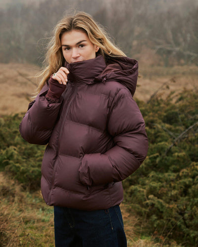FOX PUFFER JACKET BORDEAUX
