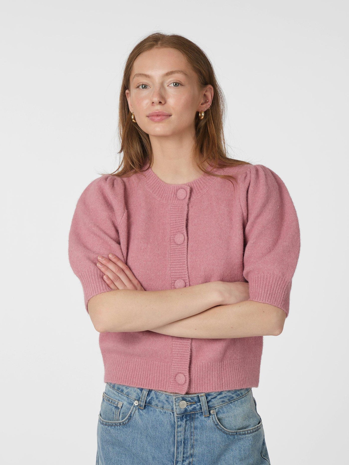 TRUDY KNIT CARDI ROSE