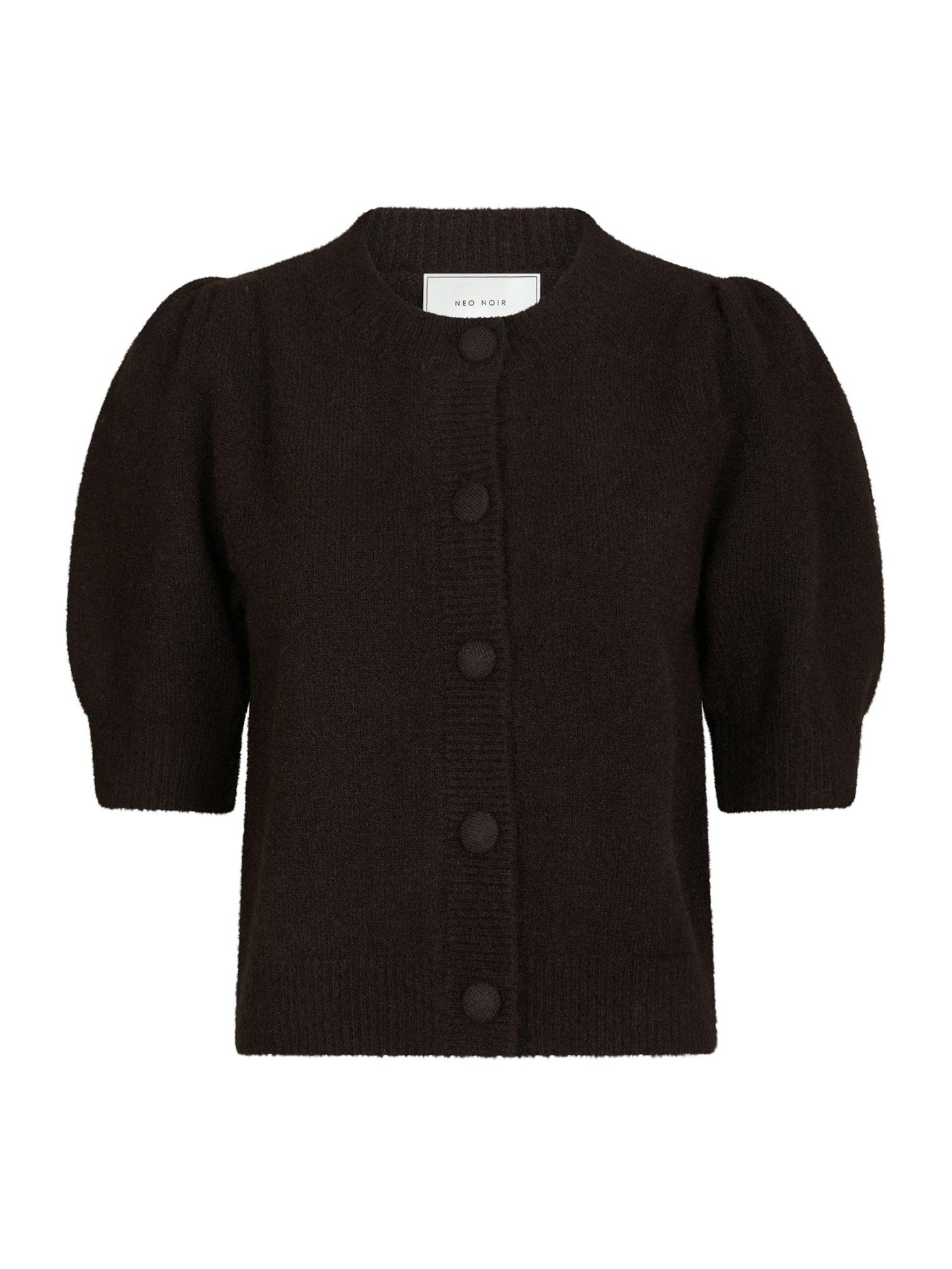 TRUDY KNIT CARDI CHOCOLATE BROWN