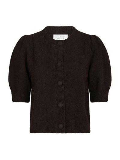 TRUDY KNIT CARDI CHOCOLATE BROWN