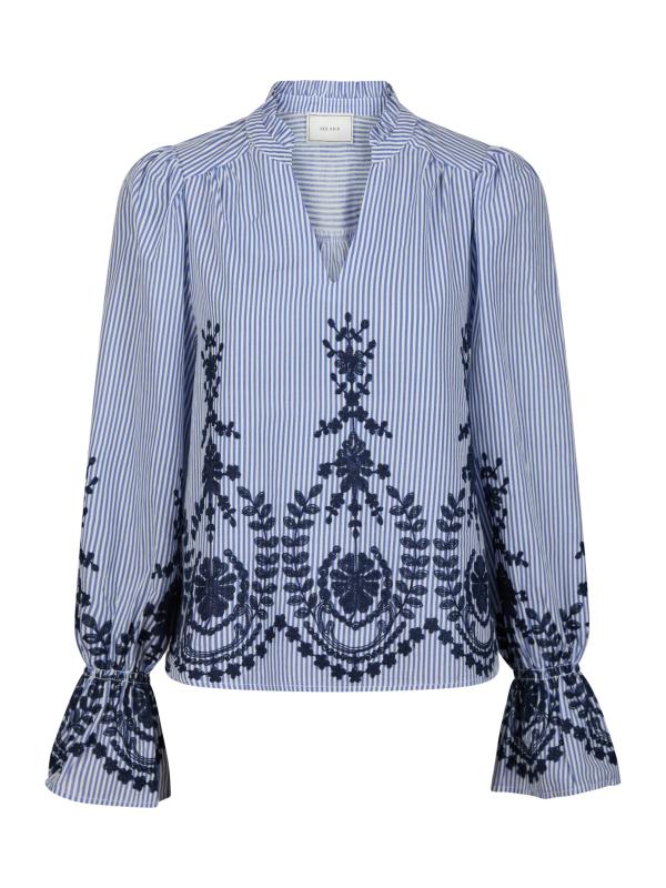 AMARA STRIPES BLOUSE BLUE