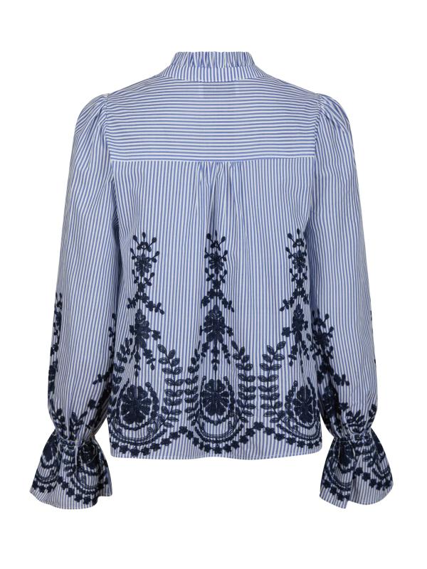 AMARA STRIPES BLOUSE BLUE