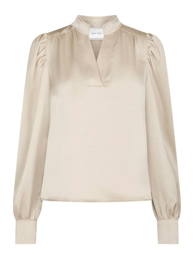 ROSSLYN SATEEN BLOUSE CHAMPAGNE - Back in stock soon