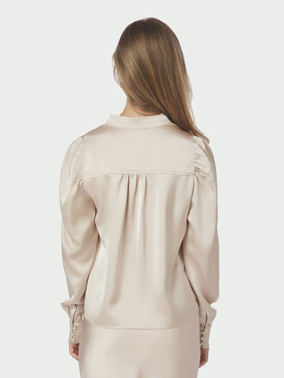 ROSSLYN SATEEN BLOUSE CHAMPAGNE - Back in stock soon
