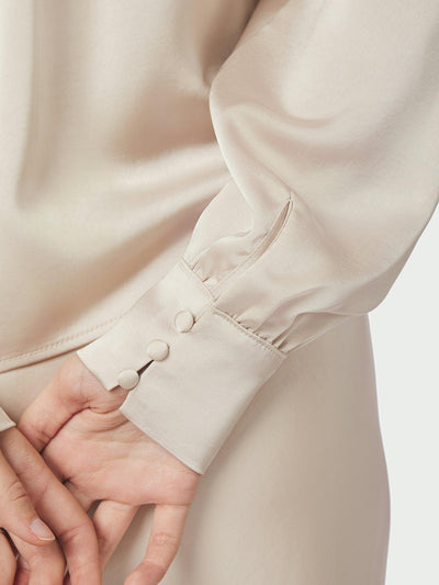 ROSSLYN SATEEN BLOUSE CHAMPAGNE - Back in stock soon