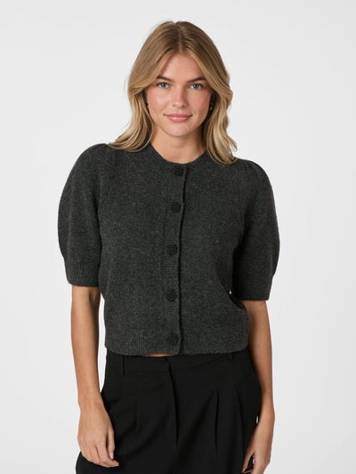 TRUDY KNIT CARDI ANTHRACITE