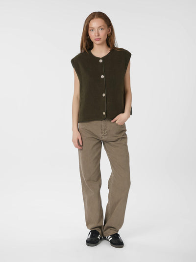 MARIKO TEDDY VEST ARMY
