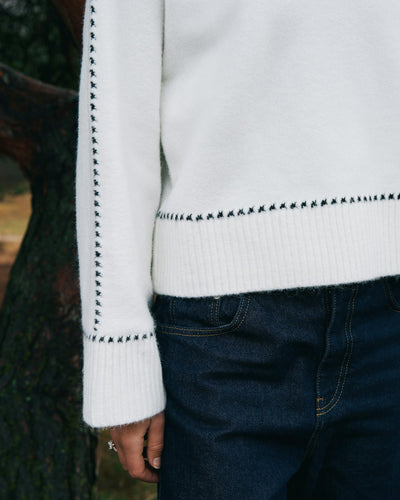 ROEME STITCH JUMPER OFF WHITE