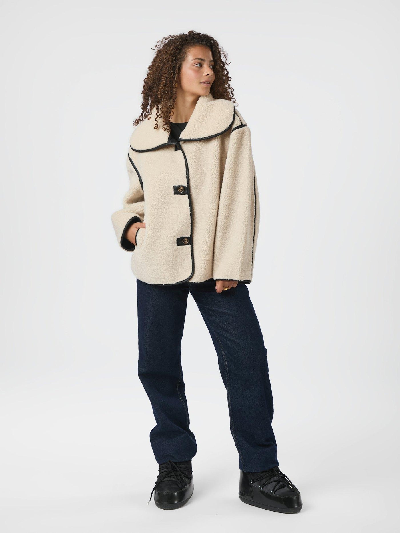 EDMUND TEDDY JACKET IVORY