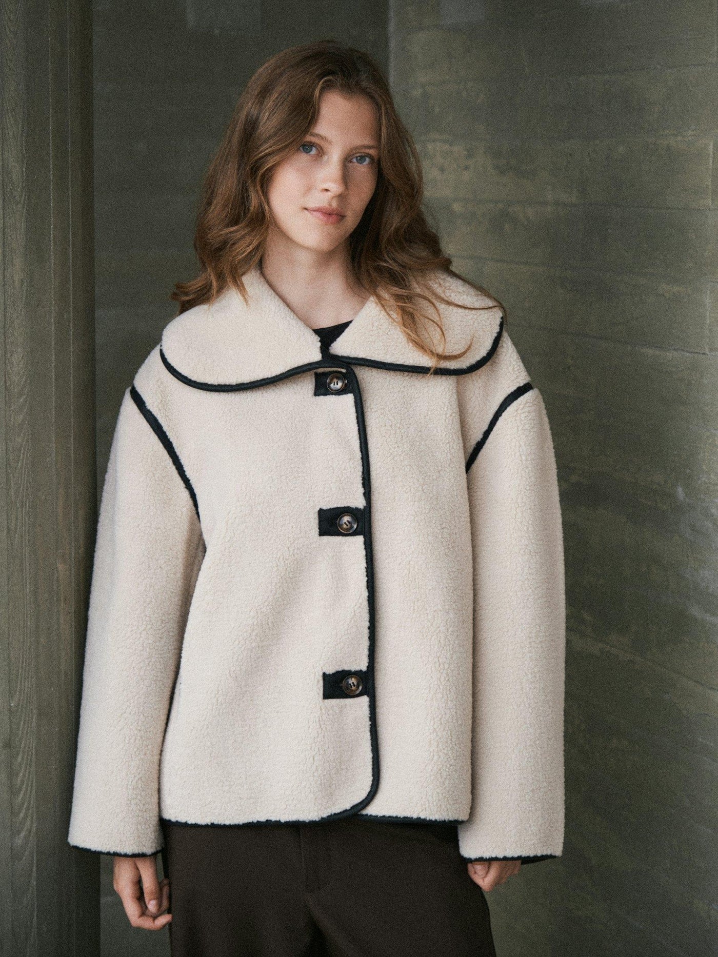 EDMUND TEDDY JACKET IVORY