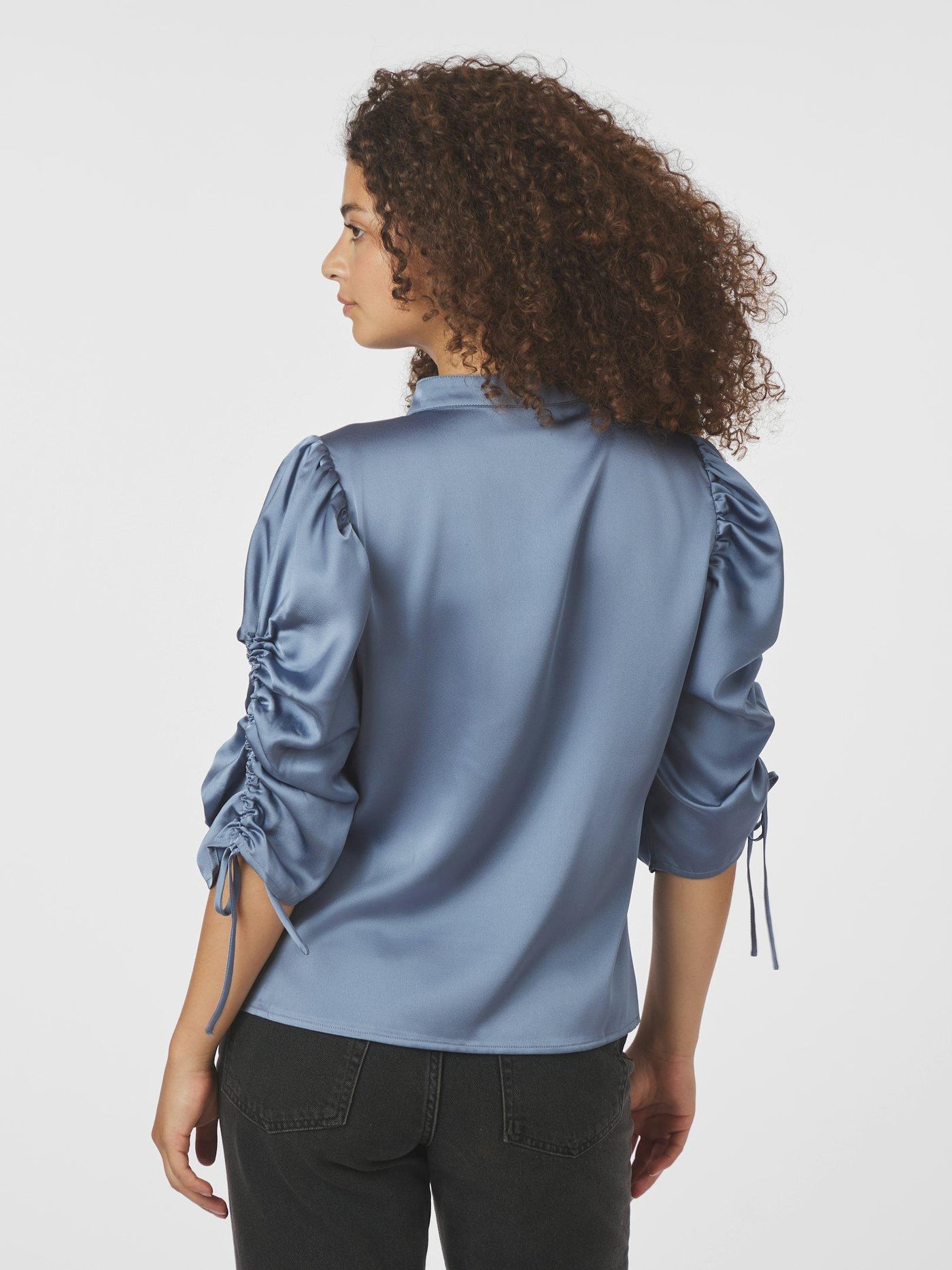 ALVIRA DRAPY SATIN DUSTY BLUE