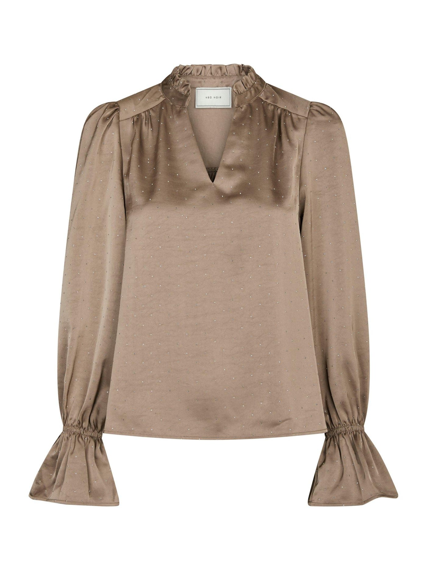 AMARA SATEEN BLOUSE DARK TAUPE