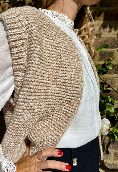 LEGRINGO CARDI BEIGE CHINÉ