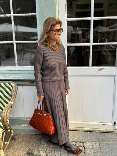 EDITH MAXI SKIRT CHOCOLATE BROWN