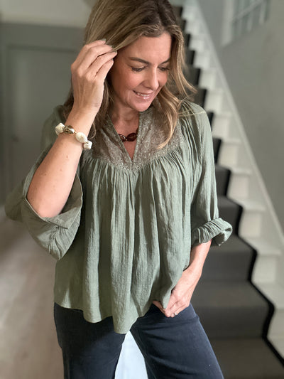 BEATRICE BLOUSE KHAKI