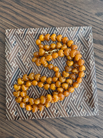 HEART NECKLACE AMBER