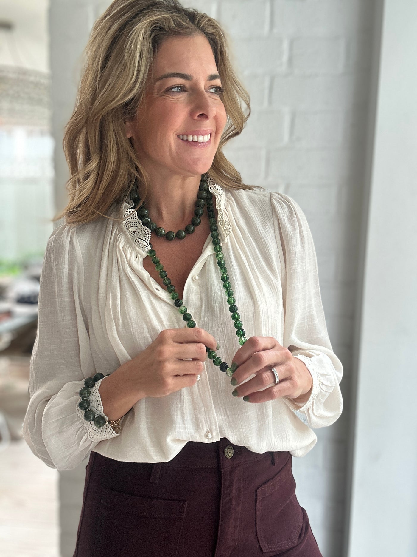 SOLENE NECKLACE RESIN GREEN