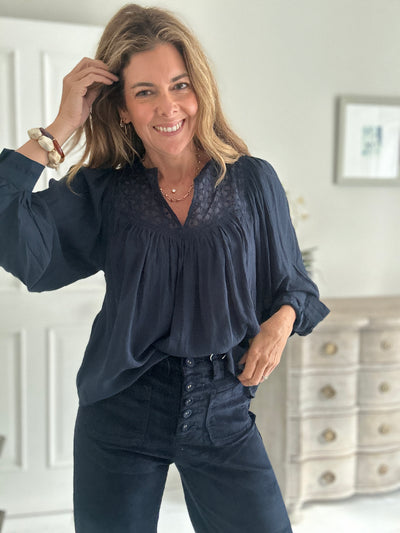 BEATRICE BLOUSE NAVY