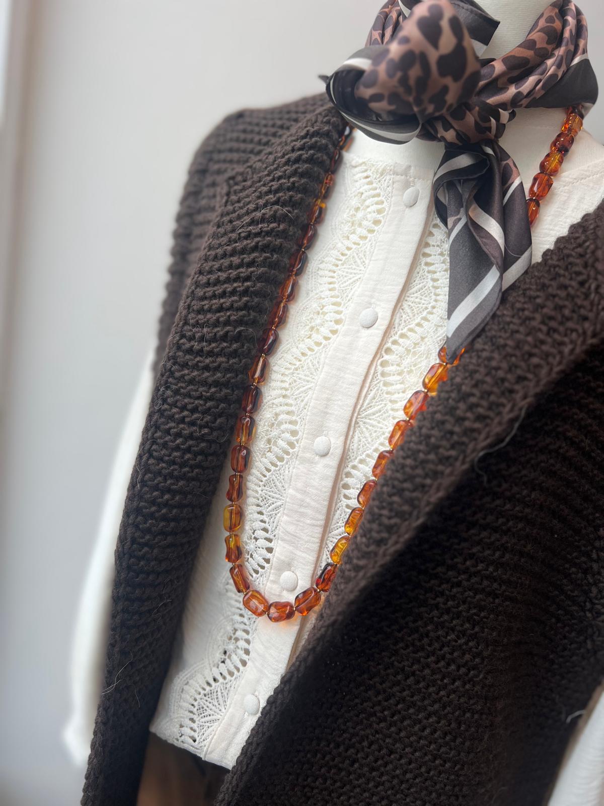 LEGRINGO CARDI CHOCOLATE BROWN