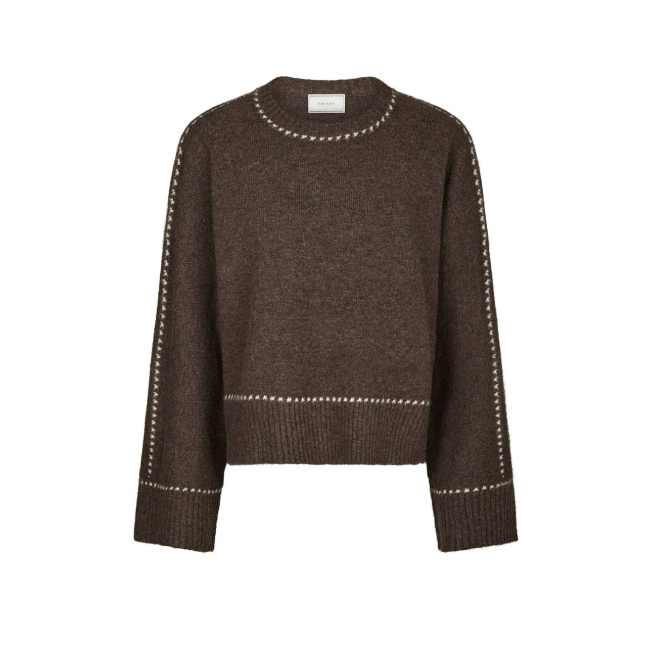 ROEME STITCH JUMPER CHOCOLATE BROWN