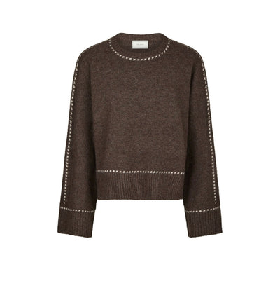 ROEME STITCH JUMPER CHOCOLATE BROWN