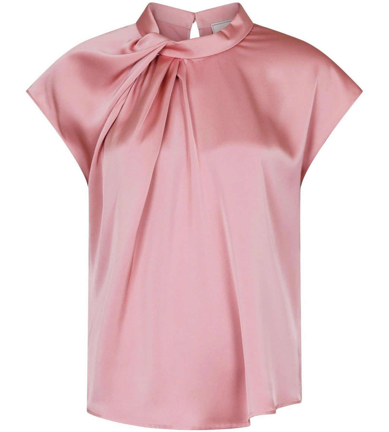 FLEUR DRAPY SATIN  BLOUSE ROSE