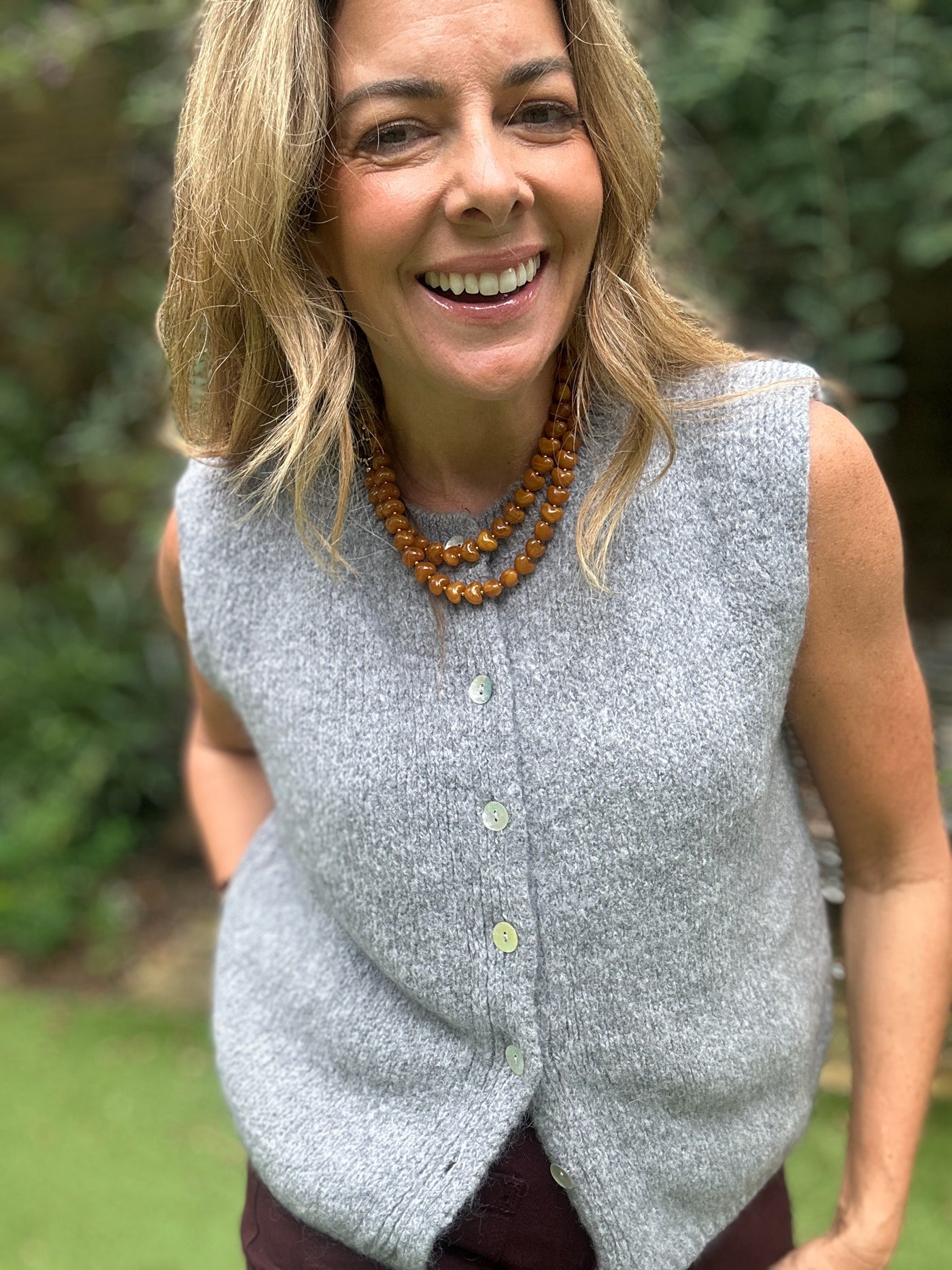 HEART NECKLACE AMBER