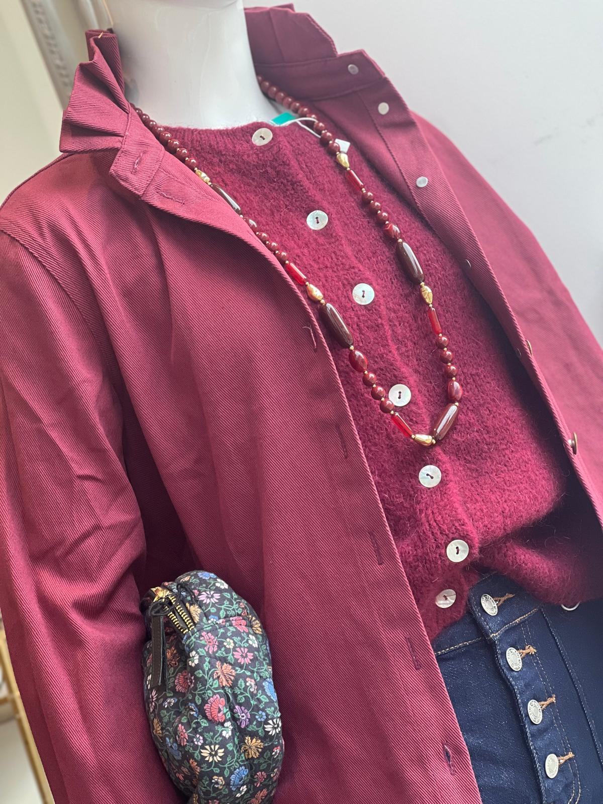 JOSEPH NECKLACE RESIN RED