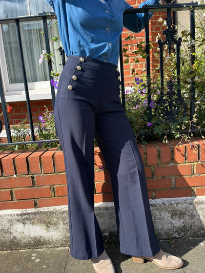 PAUL TROUSERS NAVY/GOLD