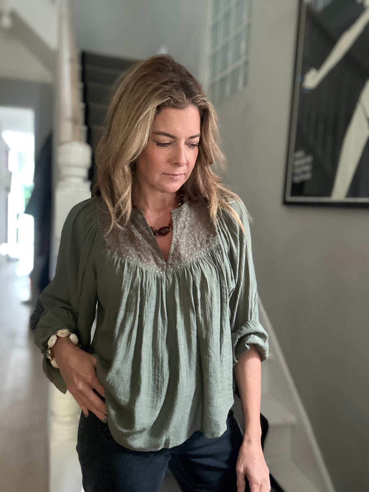 BEATRICE BLOUSE KHAKI