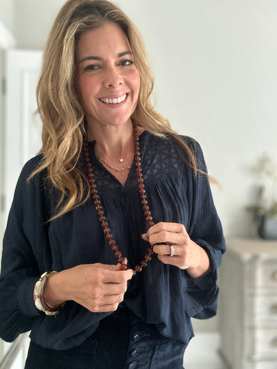 SOLENE NECKLACE RESIN CARAMEL