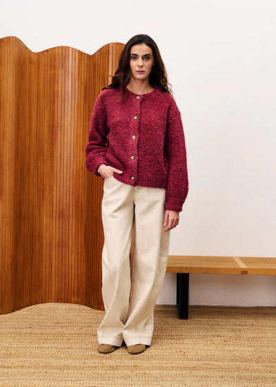 SELKIRK CARDI BORDEAUX