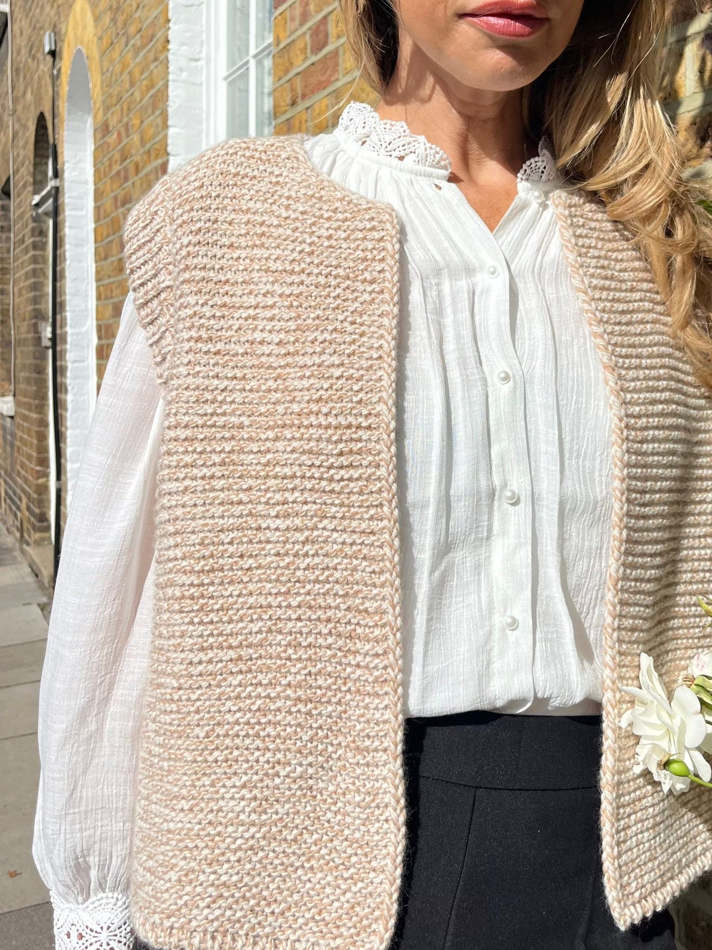 LEGRINGO CARDI BEIGE CHINÉ